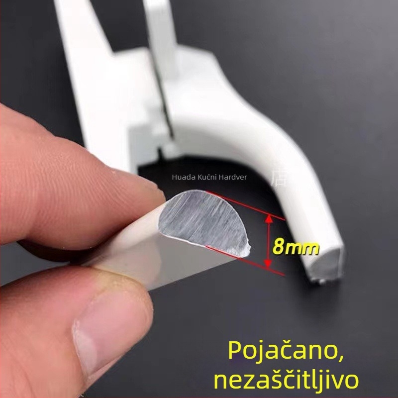 Debljana aluminijska kvaka za vrata i prozore, unutarnje i vanjsko otvaranje, moderni minimalistički dizajn