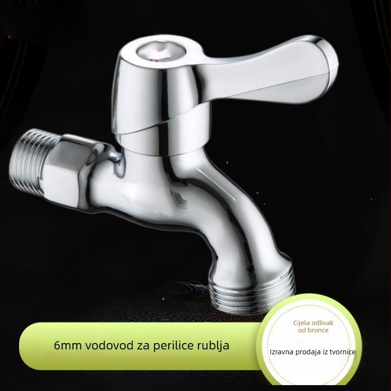 Kran za hladnu vodu s keramičkim disk ventilom, bočni priključak, od pročišćenog bakra, model LX689000