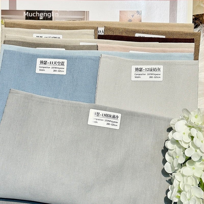 Zavjese s Chenilleom na prednjoj strani i lanenom stražnjem dijelu, zatemnjivanje 71–90%, toplinska izolacija i zaštita od sunca, debeli