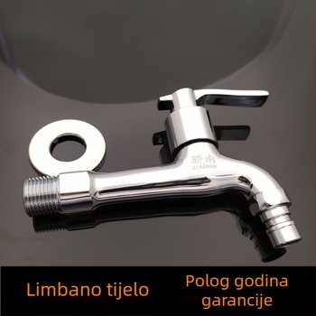 Bakreni ventil za perilicu s keramičkim jezgrom ventila, model 1065, nazivni tlak 1.0 MPa, radna temperatura 0–80°C