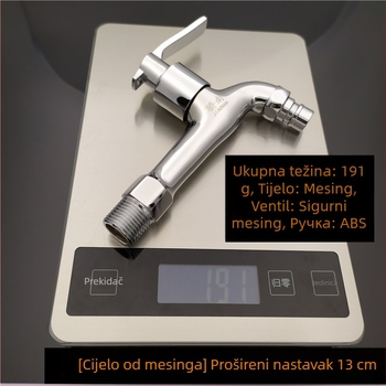 Bakreni ventil za perilicu s keramičkim jezgrom ventila, model 1065, nazivni tlak 1.0 MPa, radna temperatura 0–80°C