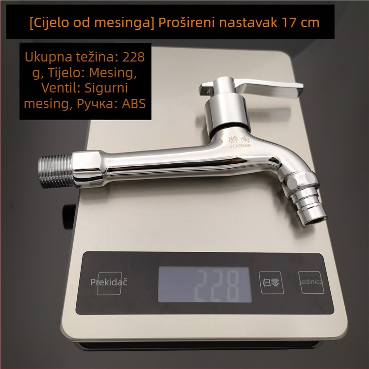 Bakreni ventil za perilicu s keramičkim jezgrom ventila, model 1065, nazivni tlak 1.0 MPa, radna temperatura 0–80°C