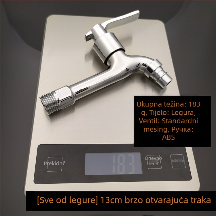 Bakreni ventil za perilicu s keramičkim jezgrom ventila, model 1065, nazivni tlak 1.0 MPa, radna temperatura 0–80°C