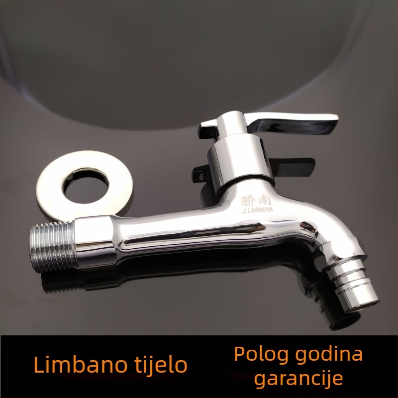 Bakreni ventil za perilicu s keramičkim jezgrom ventila, model 1065, nazivni tlak 1.0 MPa, radna temperatura 0–80°C