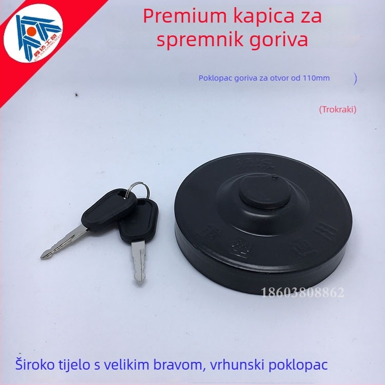 Automobilske punjačko spremnika goriva od aluminija – trostruki aluminijski vrat, promjenjiv promjer, uključuje zaključavajuću i nezaključavajuću kapu