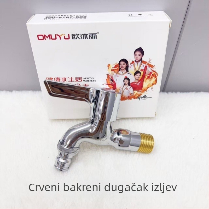 Bakrena slavina za perilicu rublja s produženim srednje-dugom izlazom i brzim otvaranjem