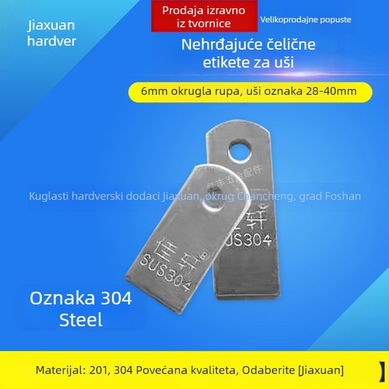 Jiaxuan nehrđajući čelik ušni zavoj s 6 rupa — nosač za prozor za pričvršćivanje mreže protiv krađe