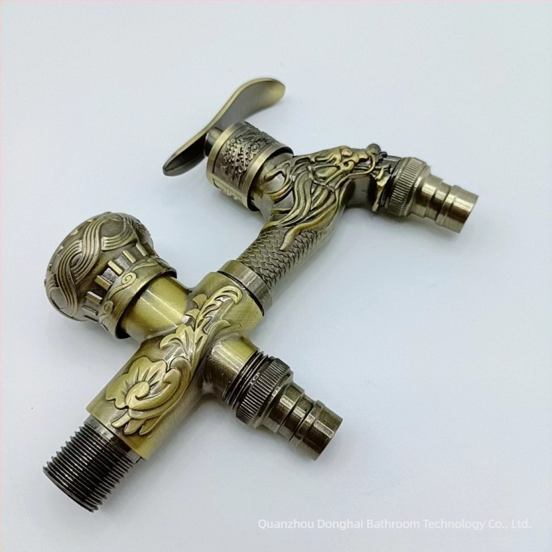 Zidna kuhinjska mješalica s antiknim završnim slojem, od cinkovog legura, keramički jezgri ventila, model 11007