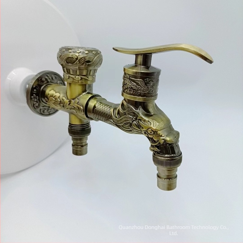 Zidna kuhinjska mješalica s antiknim završnim slojem, od cinkovog legura, keramički jezgri ventila, model 11007