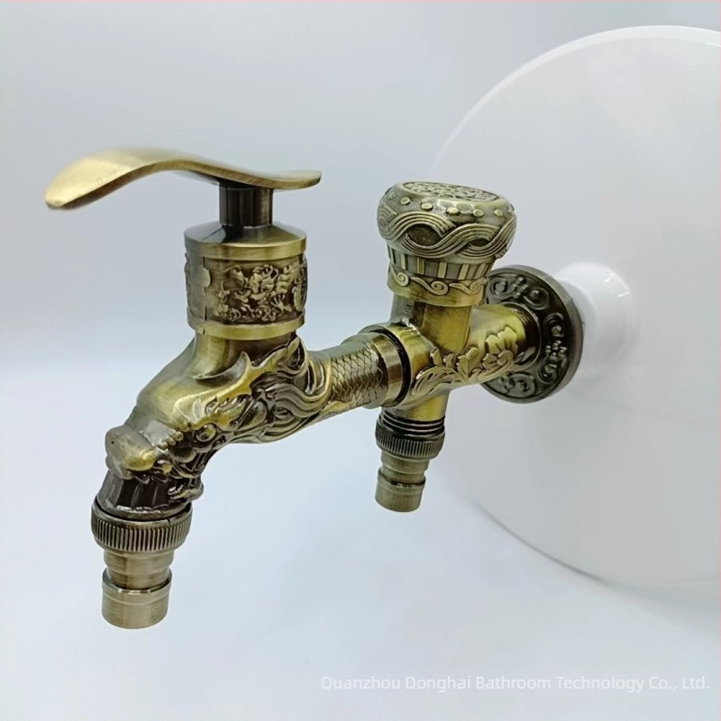 Zidna kuhinjska mješalica s antiknim završnim slojem, od cinkovog legura, keramički jezgri ventila, model 11007