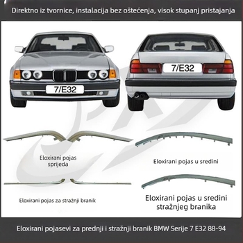 BMW 7. serija E32 prednje i stražnje branik ukrasne trake, trake protiv ogrebotina i sudara