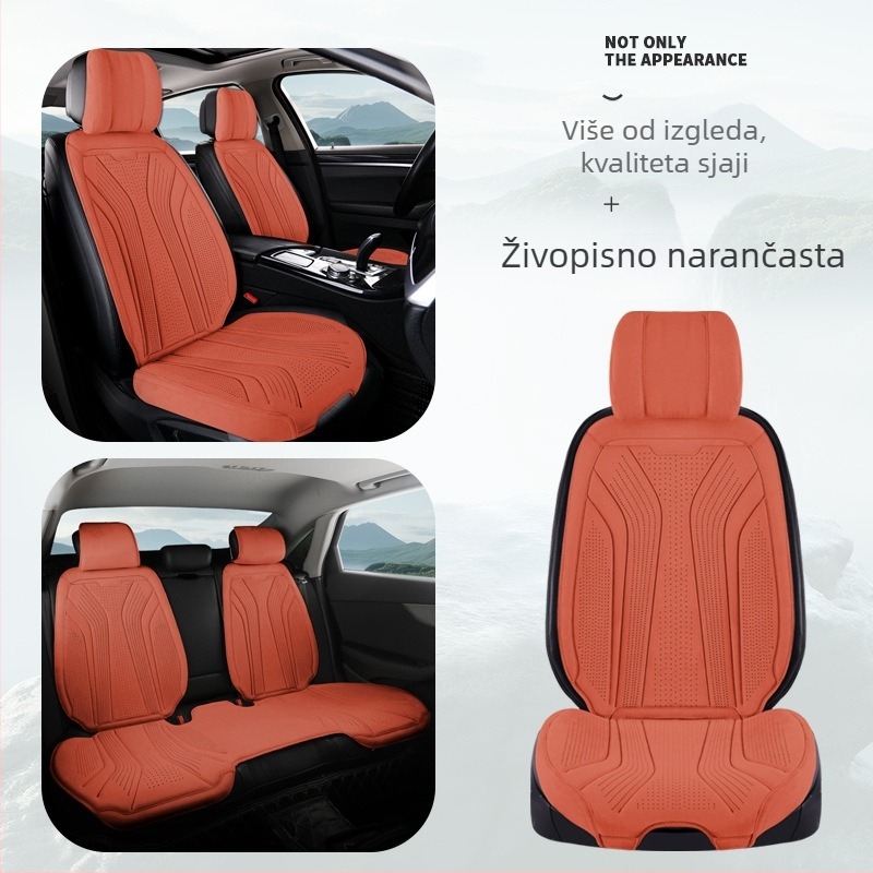 Semiš jastuk za auto sjedalo, za sve sezone, prozračna latex punjenja, uski oblik sedla, otporan na habanje
