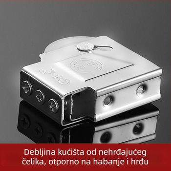 90 kotač za vrata i prozore od aluminijskog legura; kućište od nehrđajućeg čelika, bakreni jezgra, nylon kotač; vanjski promjer 43 mm, promjer osovine 10 mm, nosivost 55 kg