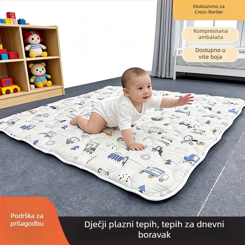 Dječji prostir za puzanje — kvadratnog oblika, poliesterom češljani materijal, motiv crtića, može se prati, pogodan za dnevni boravak i spavaću sobu