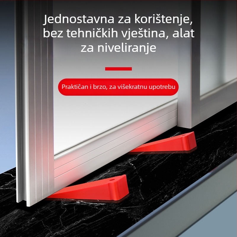 Plastični klin za ugradnju vrata i prozora, zamjenjuje zračne jastuke, brzo pozicioniranje i niveliranje