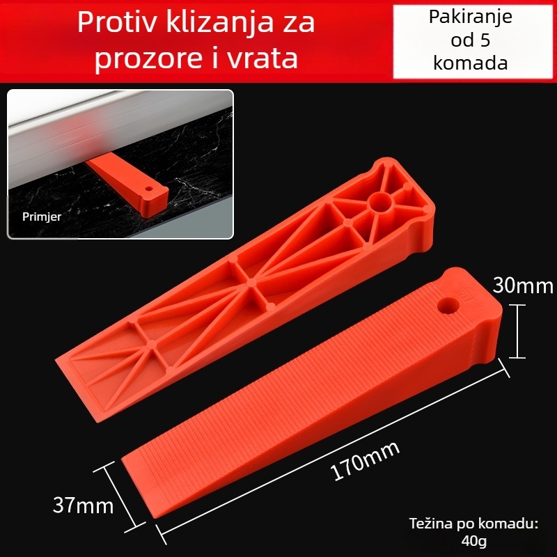 Plastični klin za ugradnju vrata i prozora, zamjenjuje zračne jastuke, brzo pozicioniranje i niveliranje