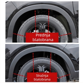 Okretna letva blatnika od nehrđajućeg čelika za Honda Binzhi XRV 2015-2021 – prednji i stražnji lukovi, trake protiv sudara, zaštita rubova