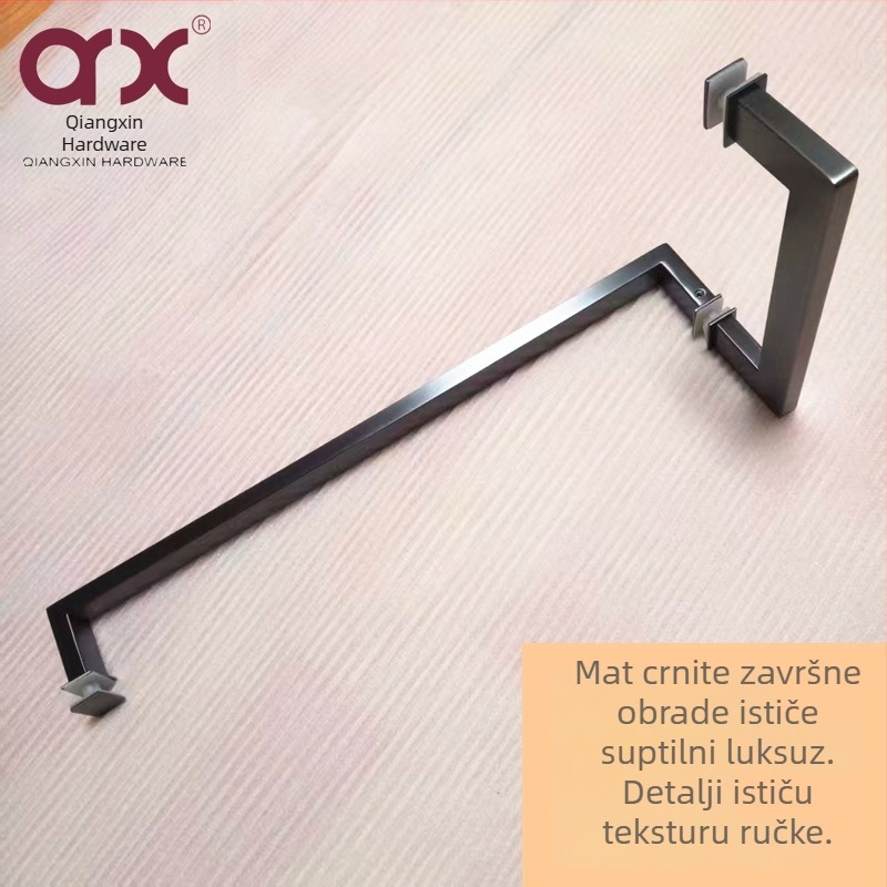 Kuka za vrata za staklena, drvena i aluminijska vrata te klizna vrata – 304 nehrđajući čelik, ogledni završni sloj, model Q-2209, moderan minimalistički stil