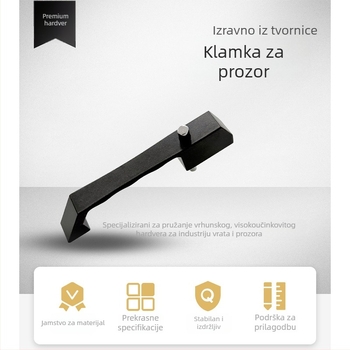 Kvaka za prozor s dijamantnom mrežom - aluminijski spoj, model 015, moderan jednostavan dizajn, završna obrada: sprej i elektropaliranje