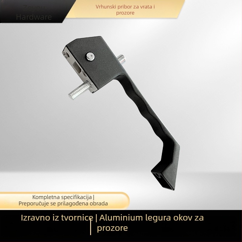 Kvaka za prozor s dijamantnom mrežom - aluminijski spoj, model 015, moderan jednostavan dizajn, završna obrada: sprej i elektropaliranje