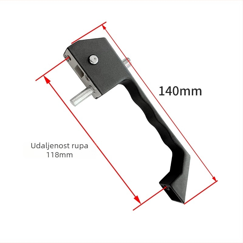 Kvaka za prozor s dijamantnom mrežom - aluminijski spoj, model 015, moderan jednostavan dizajn, završna obrada: sprej i elektropaliranje