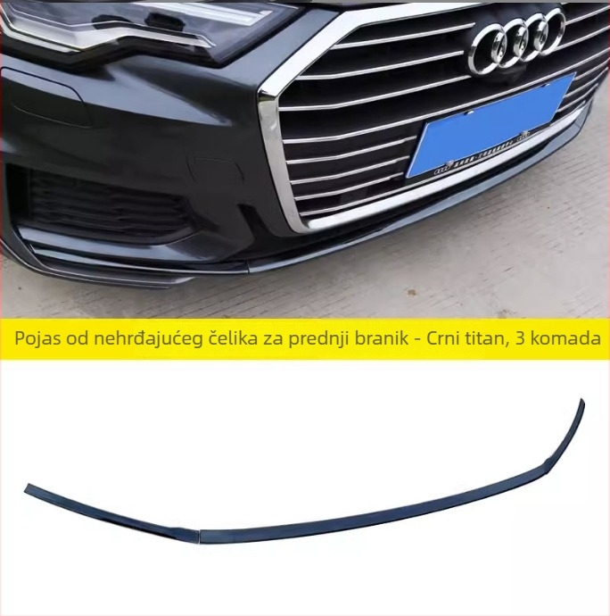 Body sticker za Audi A6L 19-25 - nehrđajući čelik i ABS, ljepilo za ugradnju, dekorativni pojas stražnjeg praga i zaštita stakla prtljažnika