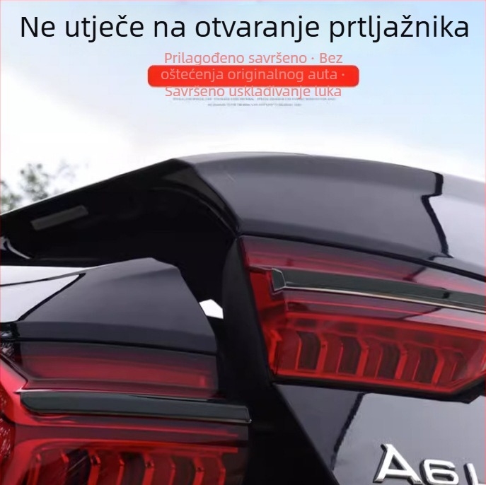 Body sticker za Audi A6L 19-25 - nehrđajući čelik i ABS, ljepilo za ugradnju, dekorativni pojas stražnjeg praga i zaštita stakla prtljažnika