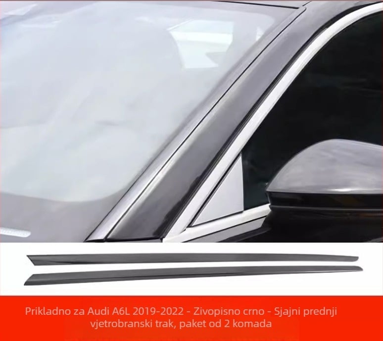 Body sticker za Audi A6L 19-25 - nehrđajući čelik i ABS, ljepilo za ugradnju, dekorativni pojas stražnjeg praga i zaštita stakla prtljažnika