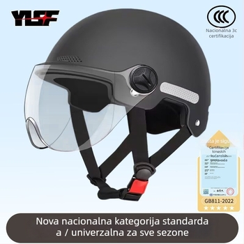 Unisex polipropilenski pola kaciga za električne skutere i motocikle, certificirana korporativnim standardima, pogodna za sve sezone i za svakodnevnu vožnju