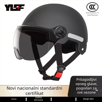 Unisex polipropilenski pola kaciga za električne skutere i motocikle, certificirana korporativnim standardima, pogodna za sve sezone i za svakodnevnu vožnju
