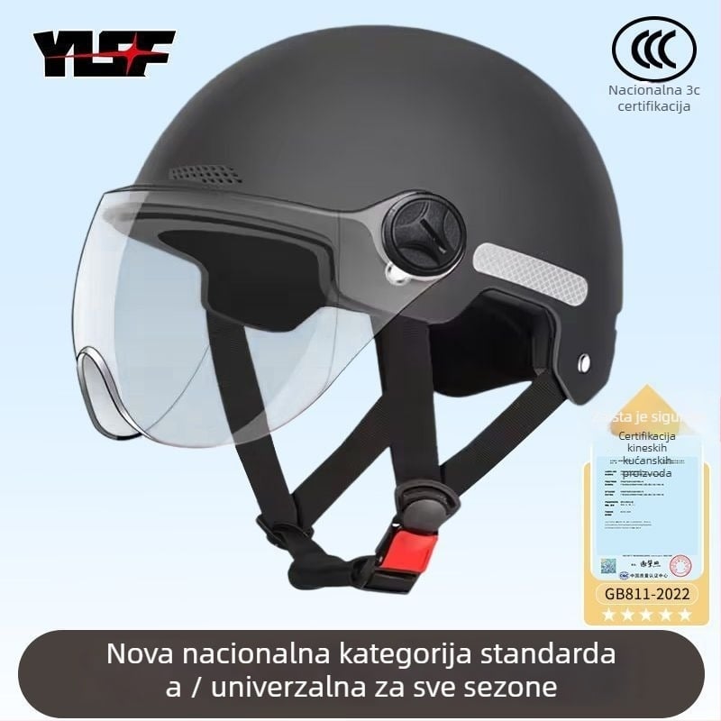 Unisex polipropilenski pola kaciga za električne skutere i motocikle, certificirana korporativnim standardima, pogodna za sve sezone i za svakodnevnu vožnju