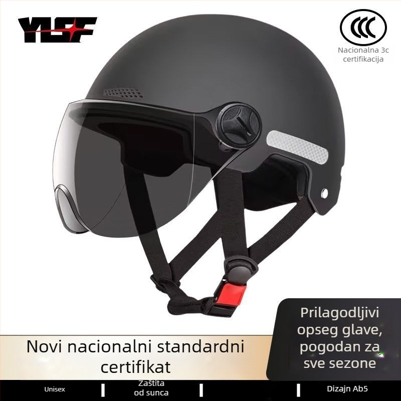 Unisex polipropilenski pola kaciga za električne skutere i motocikle, certificirana korporativnim standardima, pogodna za sve sezone i za svakodnevnu vožnju