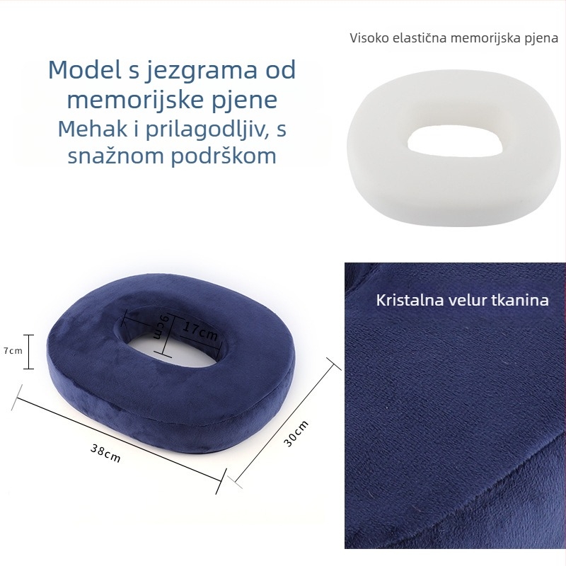 Jastuk od memorijske pjene | Jednobojni uzorak, prilagodljiv, moderni minimalistički stil | Pogodno za dnevni boravak, spavaću sobu, ured, vanjske prostore