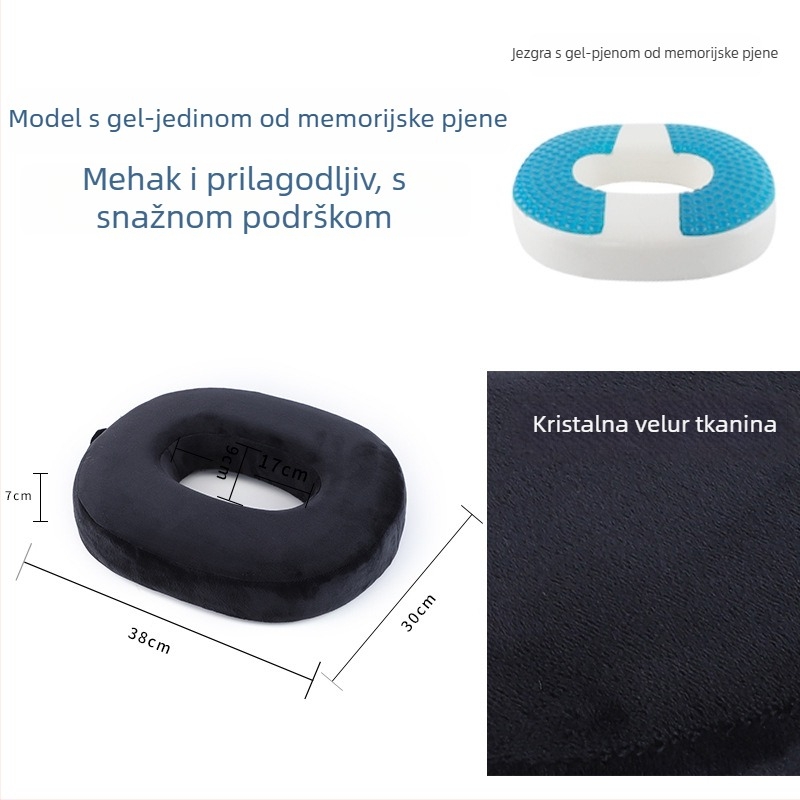 Jastuk od memorijske pjene | Jednobojni uzorak, prilagodljiv, moderni minimalistički stil | Pogodno za dnevni boravak, spavaću sobu, ured, vanjske prostore