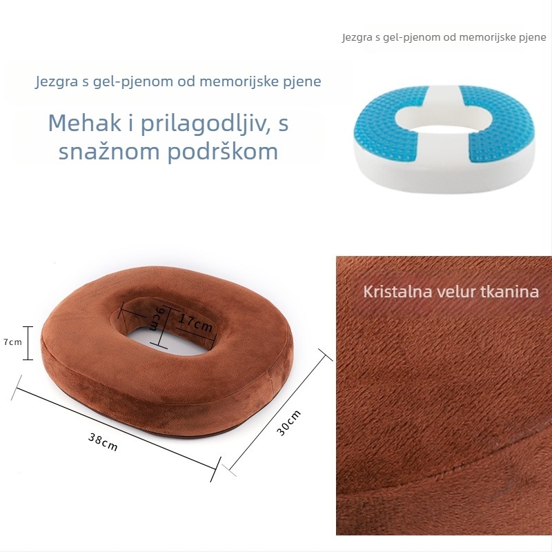 Jastuk od memorijske pjene | Jednobojni uzorak, prilagodljiv, moderni minimalistički stil | Pogodno za dnevni boravak, spavaću sobu, ured, vanjske prostore