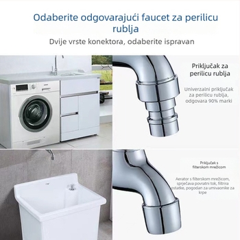 Zaključavajući kućni vodovod s brzim otvaranjem, jedno hladno jezgro ventila, ugrađen u zid, 1/2" ulaz, za perilicu ili umivaonik, uz ključ