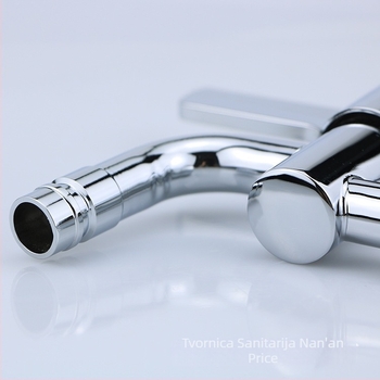 Slavina za perilicu rublja, nehrđajući čelik s elektroplatnim premazom, brzo otvaranje, S-oblik, bakreno jezgro