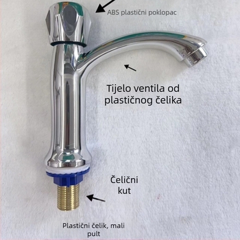 Mala stolna slavina za umivaonik, ABS plast, jednosmjerni hladni vodeni tok, brzo otvaranje