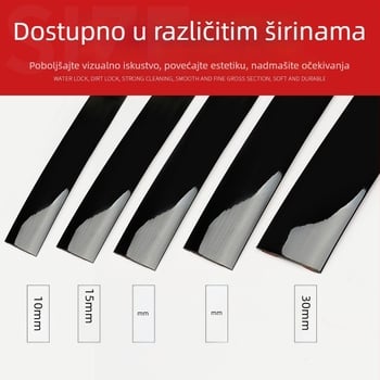 Chromirani okvir prozora automobila - dekorativna naljepnica, univerzalna kompatibilnost, marka Ai car club, materijal: Drugo, obrada i prilagodba: Ne