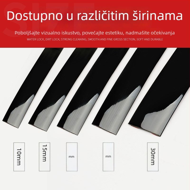 Chromirani okvir prozora automobila - dekorativna naljepnica, univerzalna kompatibilnost, marka Ai car club, materijal: Drugo, obrada i prilagodba: Ne