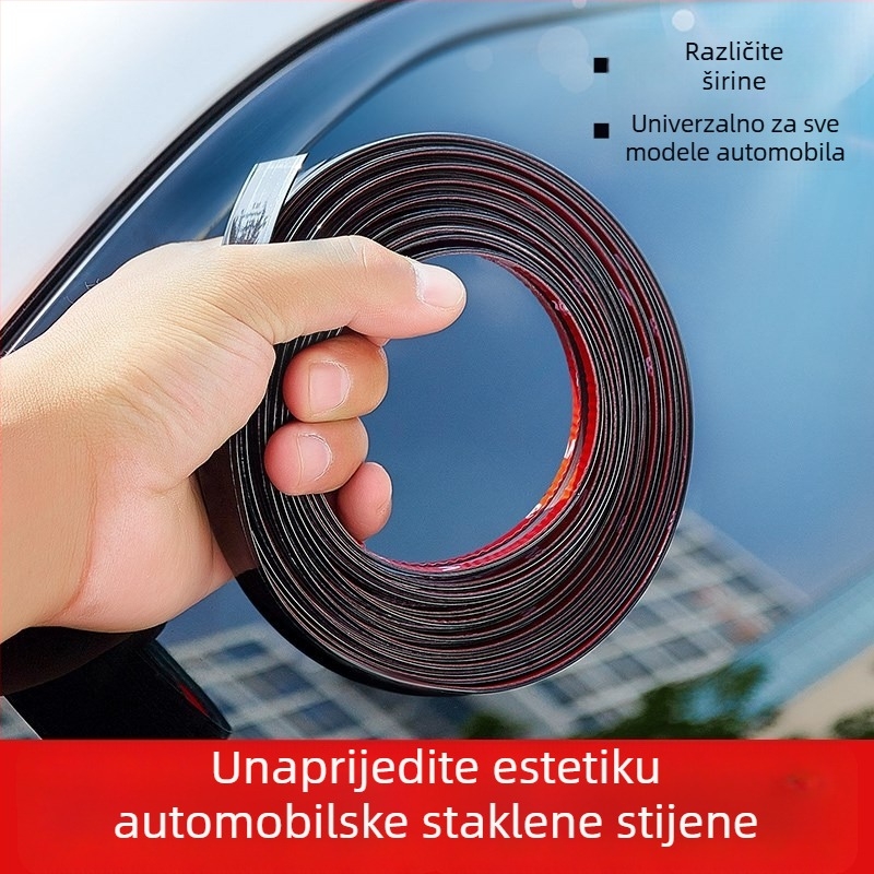 Chromirani okvir prozora automobila - dekorativna naljepnica, univerzalna kompatibilnost, marka Ai car club, materijal: Drugo, obrada i prilagodba: Ne