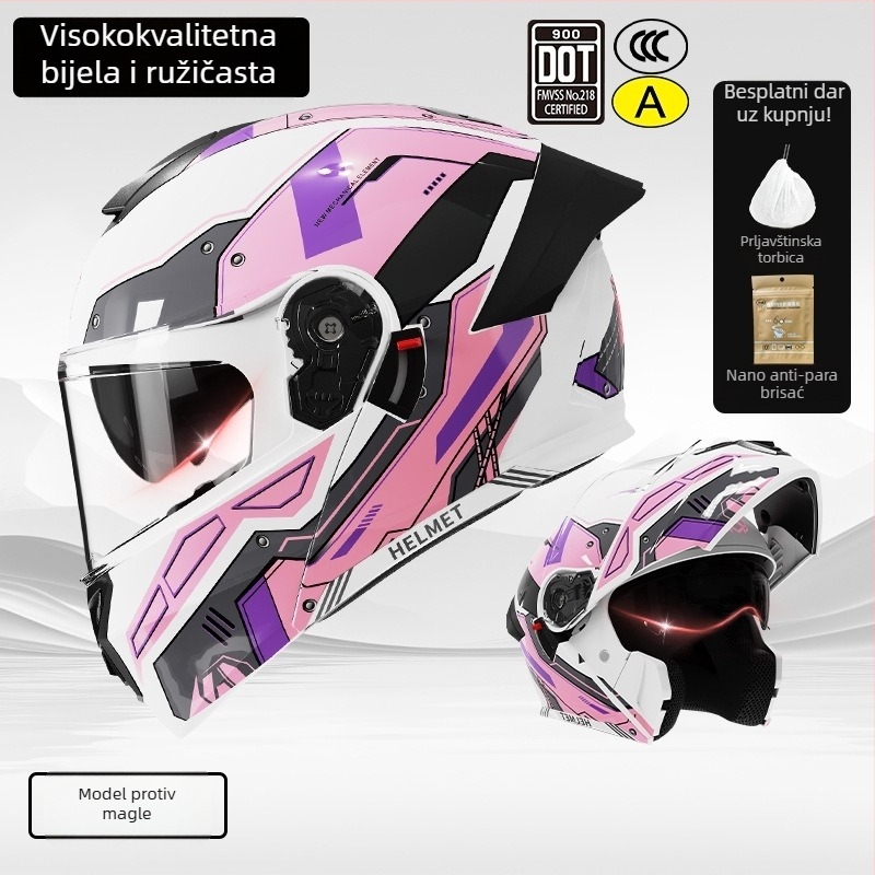 AXK ABS kaciga za motocikl s punim licem, 3C certifikat, sve sezone, za električne motocikle