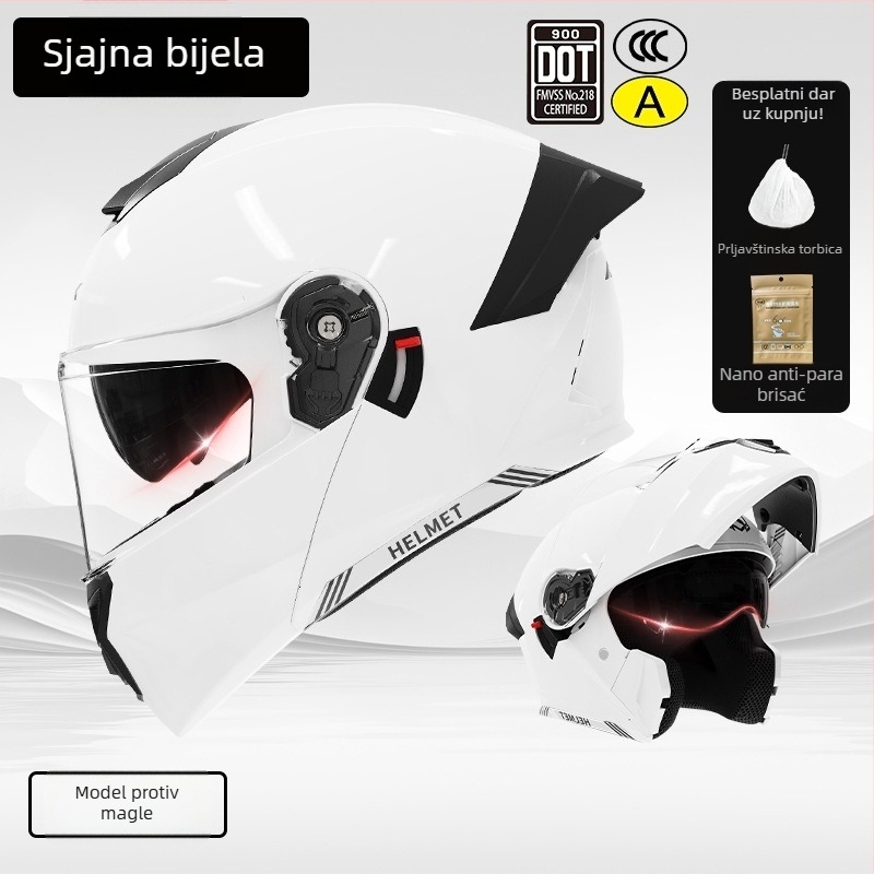 AXK ABS kaciga za motocikl s punim licem, 3C certifikat, sve sezone, za električne motocikle