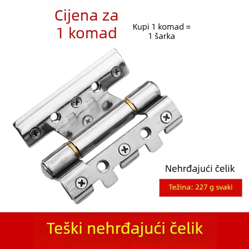 Šarka od nehrđajućeg čelika za aluminijske prozore i vrata, polirana površina, europski standard, model FLB-HY01