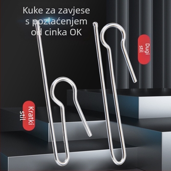 Kuka za zavjese – Galvanizirani OK jednostavna kuka, željezo, galvanizacija, stil Light Luxury