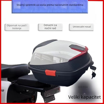 Stražnji prtljažnik za motocikl (ABS, univerzalna kompatibilnost, opće namjene)
