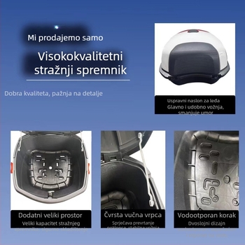 Stražnji prtljažnik za motocikl (ABS, univerzalna kompatibilnost, opće namjene)