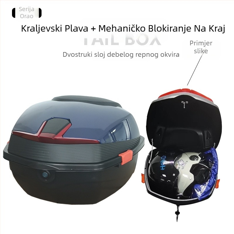 Stražnji prtljažnik za motocikl (ABS, univerzalna kompatibilnost, opće namjene)