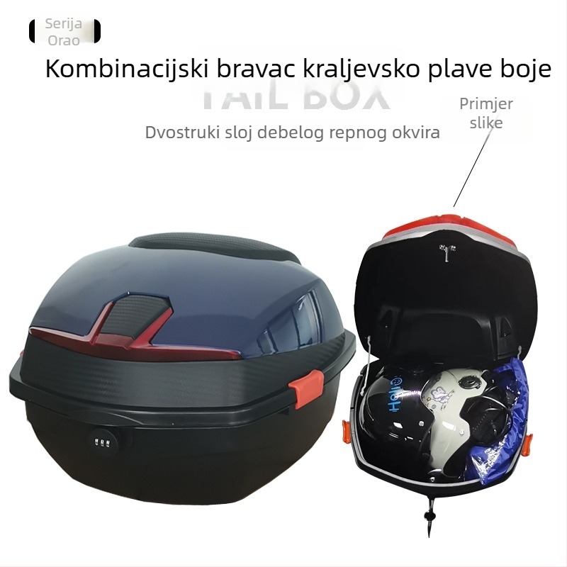 Stražnji prtljažnik za motocikl (ABS, univerzalna kompatibilnost, opće namjene)