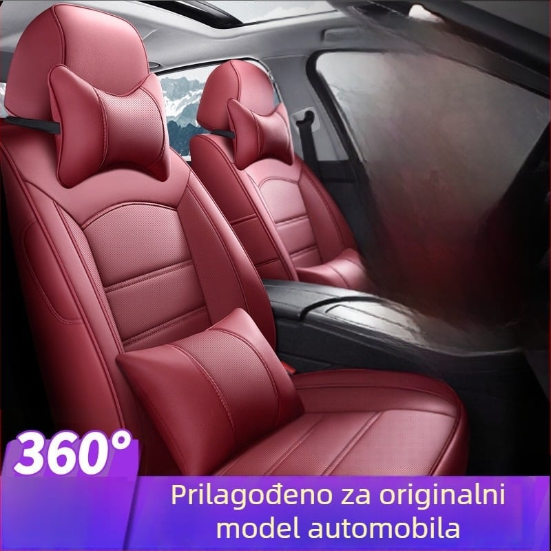 Potpuno kožna navlaka za auto sjedala, izrađena po mjeri, pogodna za sve sezone
